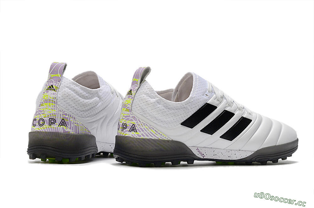Men's Adidas Copa Tango 20.1 TF Artificial Turf Low-Tops Football Shoes - White/Black 6