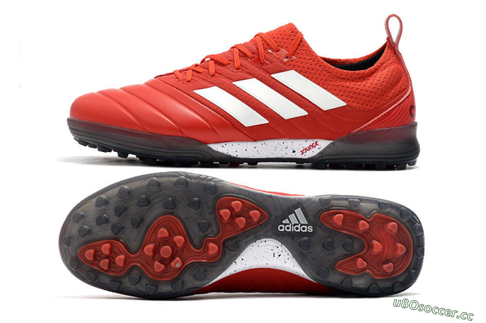 Men's Adidas Copa Tango 20.1 TF Artificial Turf Low-Tops Football Shoes - Red/White 1