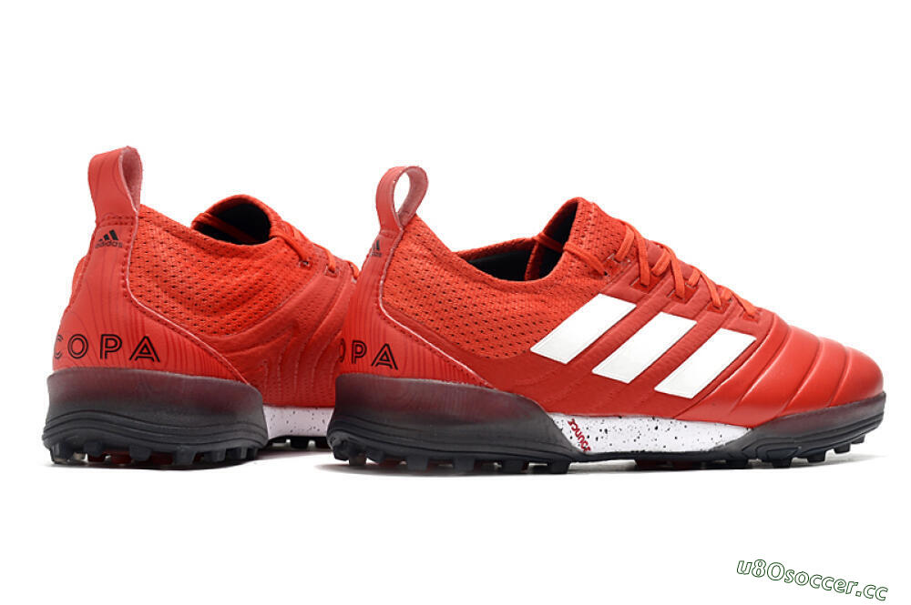 Men's Adidas Copa Tango 20.1 TF Artificial Turf Low-Tops Football Shoes - Red/White 6