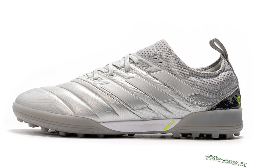 Men's Adidas Copa Tango 20.1 TF Artificial Turf Low-Tops Football Shoes - Silver/Black 0