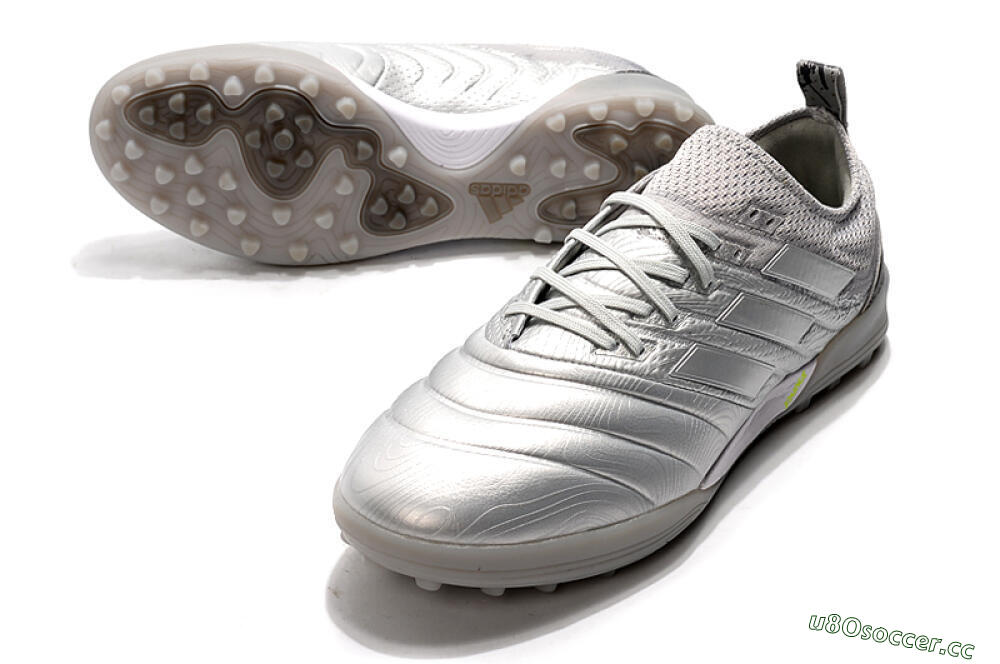 Men's Adidas Copa Tango 20.1 TF Artificial Turf Low-Tops Football Shoes - Silver/Black 3