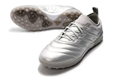 Men's Adidas Copa Tango 20.1 TF Artificial Turf Low-Tops Football Shoes - Silver/Black
