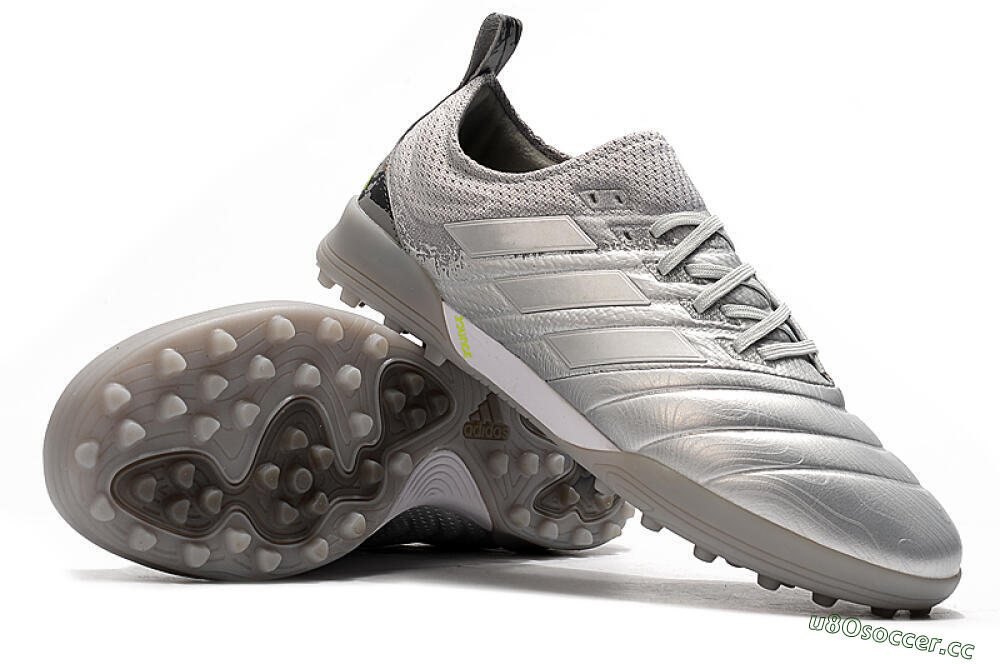 Men's Adidas Copa Tango 20.1 TF Artificial Turf Low-Tops Football Shoes - Silver/Black 4