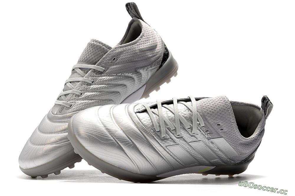 Men's Adidas Copa Tango 20.1 TF Artificial Turf Low-Tops Football Shoes - Silver/Black 6
