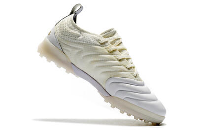 Men's Adidas Copa Tango 20.1 TF Artificial Turf Low-Tops Football Shoes - White/Beige/Gold