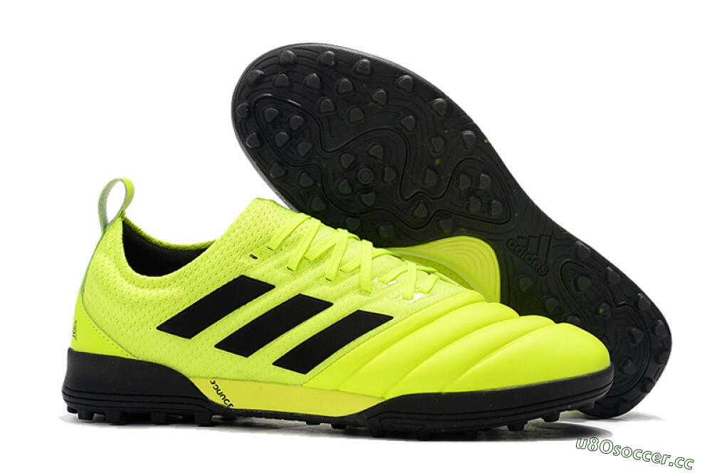 Men's Adidas Copa Tango 20.1 TF Artificial Turf Low-Tops Football Shoes - Yellow/Black 2