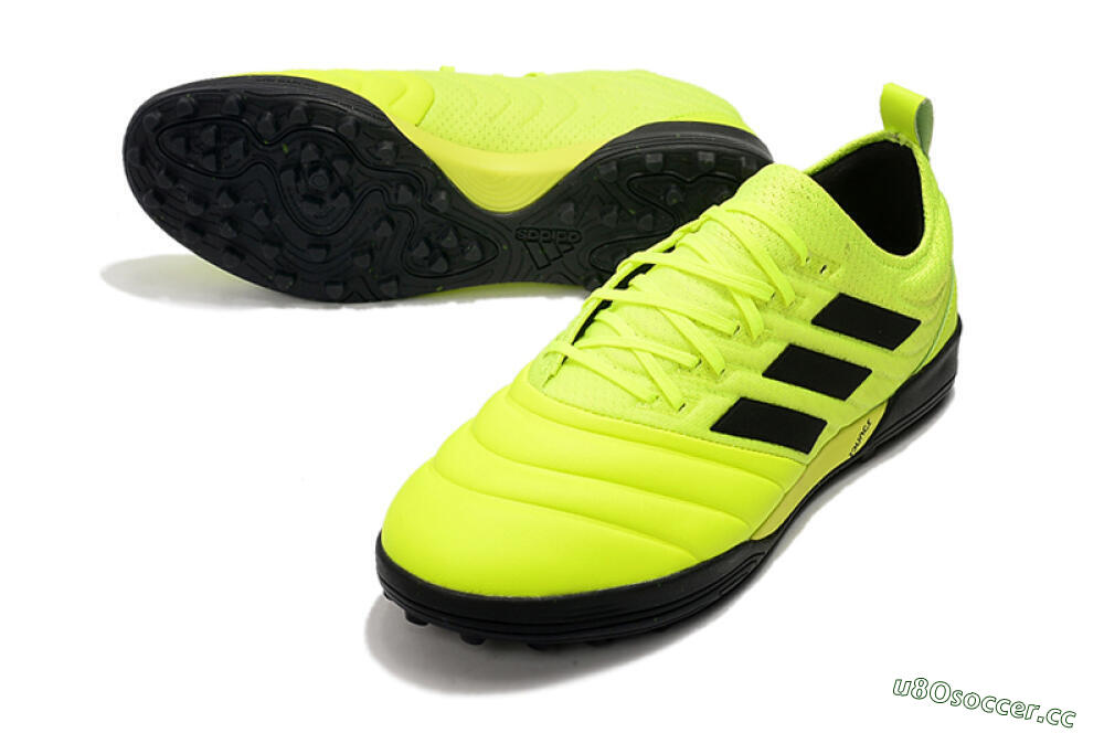 Men's Adidas Copa Tango 20.1 TF Artificial Turf Low-Tops Football Shoes - Yellow/Black 3