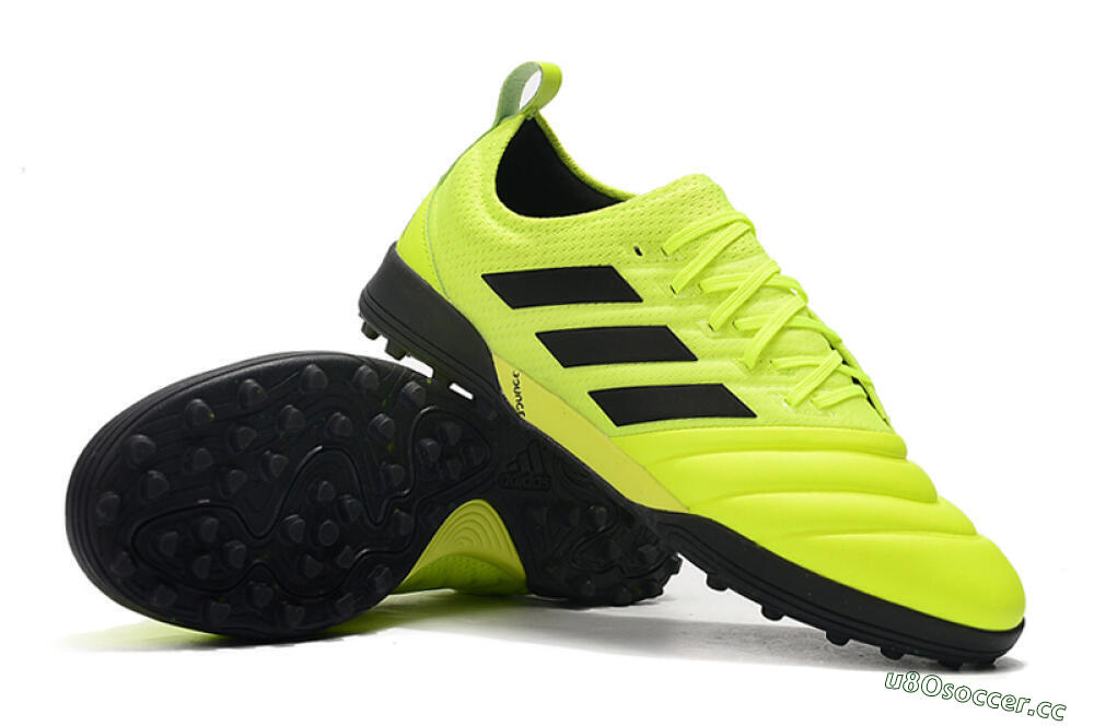 Men's Adidas Copa Tango 20.1 TF Artificial Turf Low-Tops Football Shoes - Yellow/Black 4