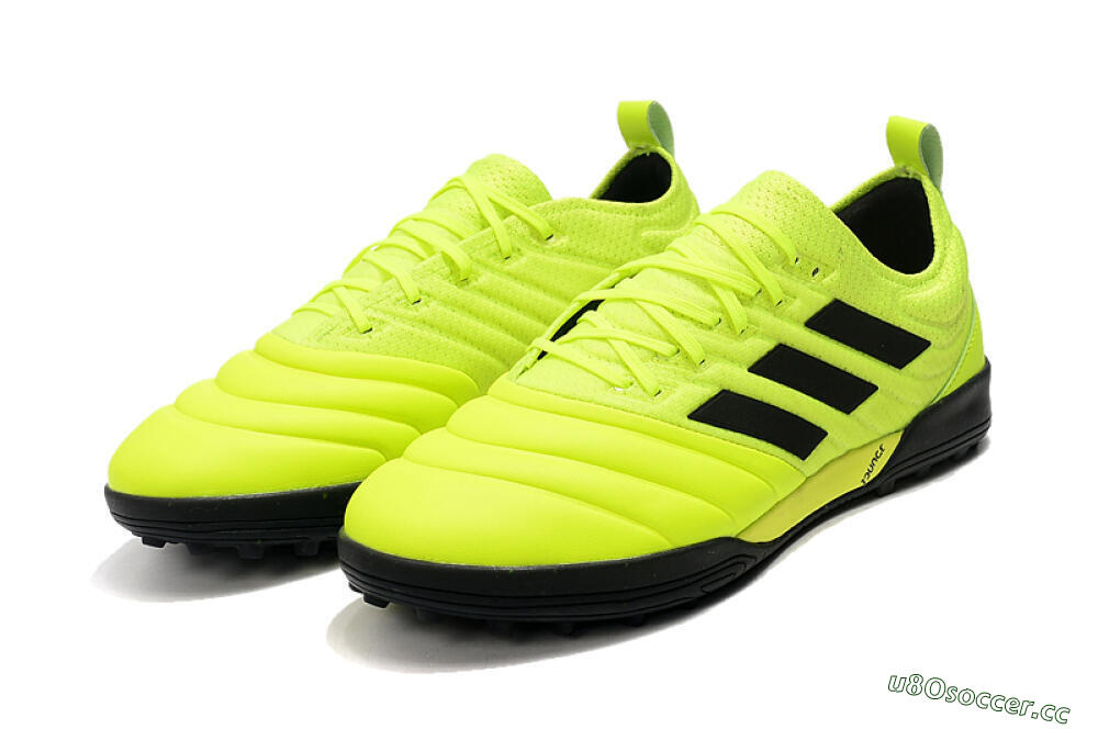 Men's Adidas Copa Tango 20.1 TF Artificial Turf Low-Tops Football Shoes - Yellow/Black 5