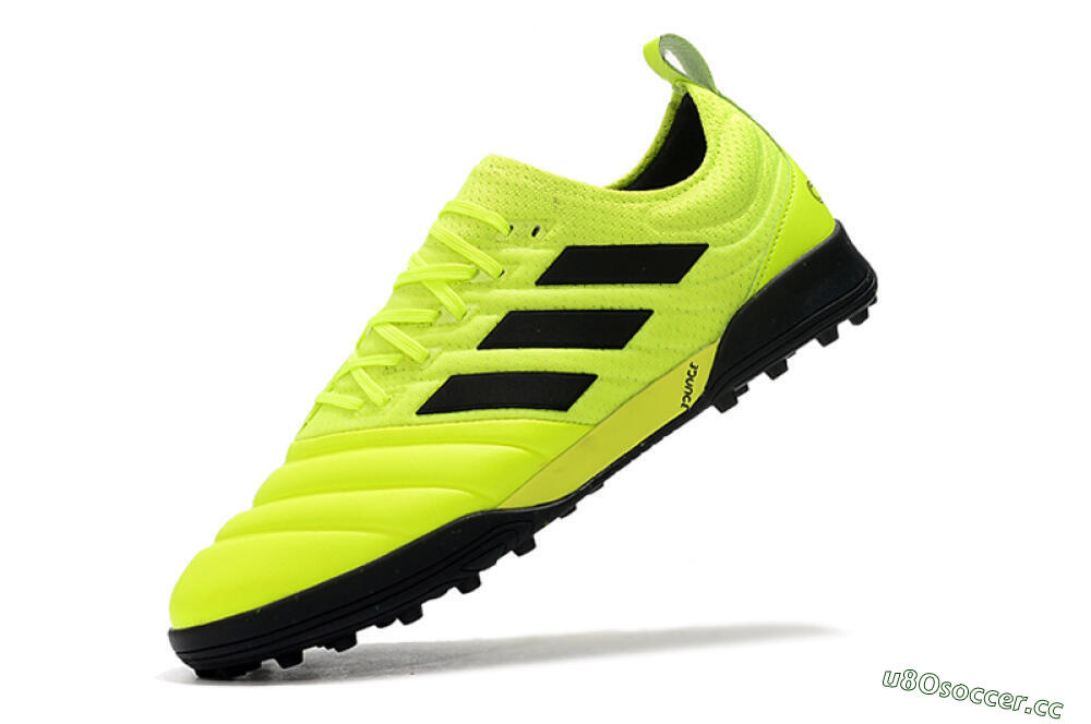 Men's Adidas Copa Tango 20.1 TF Artificial Turf Low-Tops Football Shoes - Yellow/Black 8