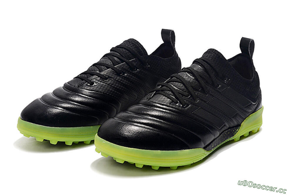 Men's Adidas Copa Tango 20.1 TF Artificial Turf Low-Tops Football Shoes - Black/Yellow 5