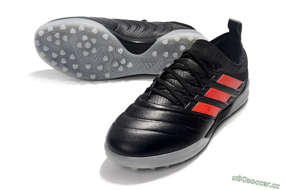 Men's Adidas Copa Tango 20.1 TF Artificial Turf Low-Tops Football Shoes - Black/Red 3