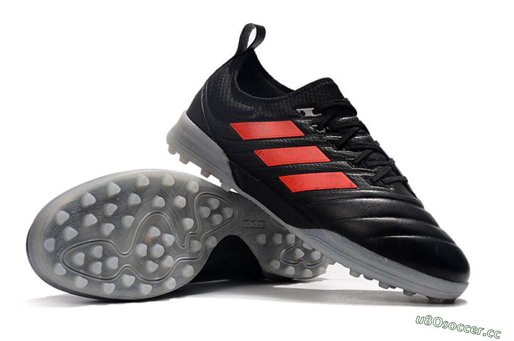 Men's Adidas Copa Tango 20.1 TF Artificial Turf Low-Tops Football Shoes - Black/Red 4