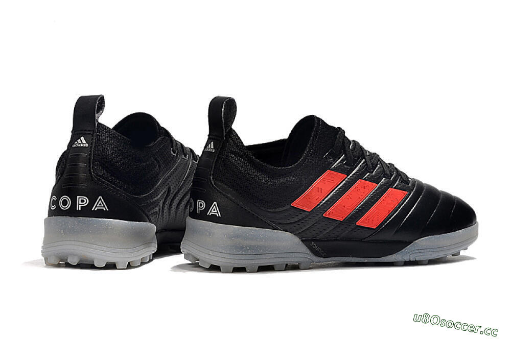 Men's Adidas Copa Tango 20.1 TF Artificial Turf Low-Tops Football Shoes - Black/Red 9
