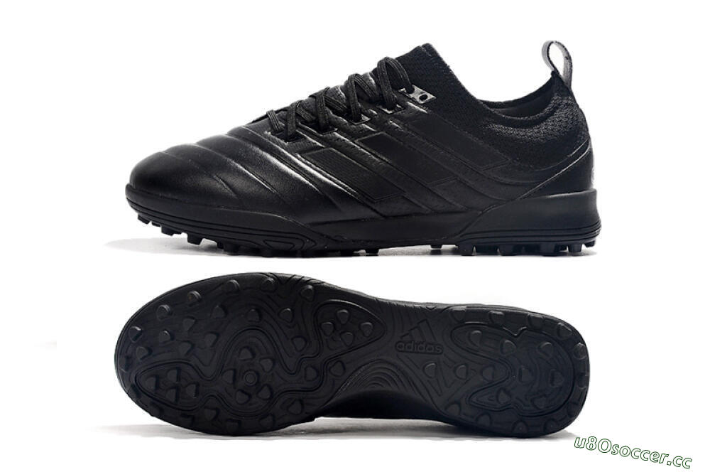 Men's Adidas Copa Tango 20.1 TF Artificial Turf Low-Tops Football Shoes - Black/Black 1