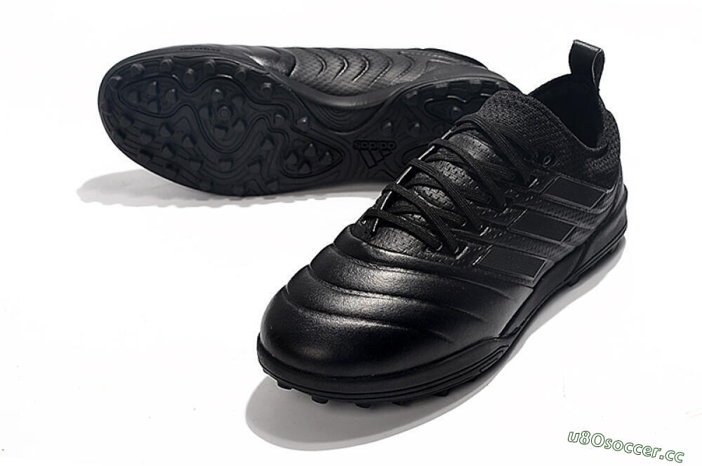 Men's Adidas Copa Tango 20.1 TF Artificial Turf Low-Tops Football Shoes - Black/Black 3