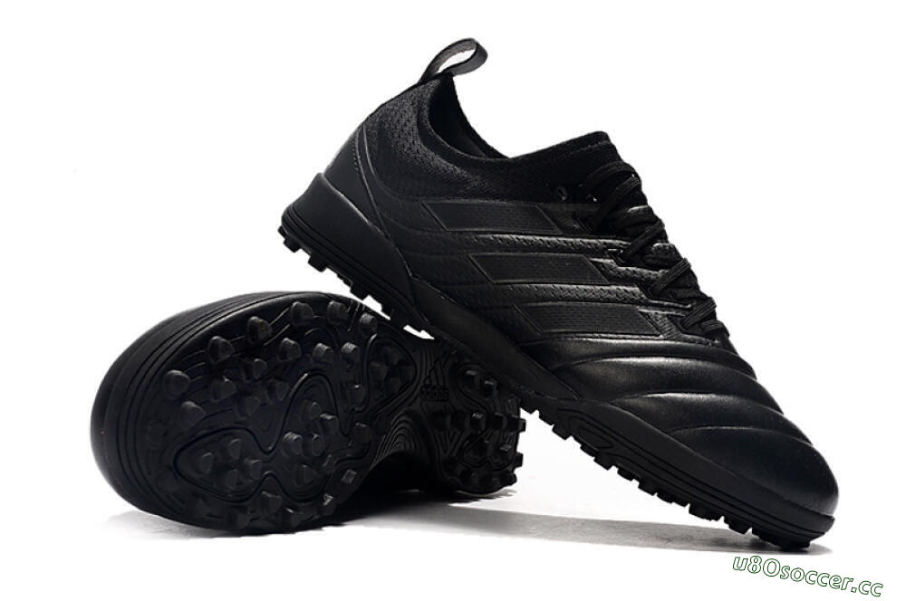 Men's Adidas Copa Tango 20.1 TF Artificial Turf Low-Tops Football Shoes - Black/Black 4