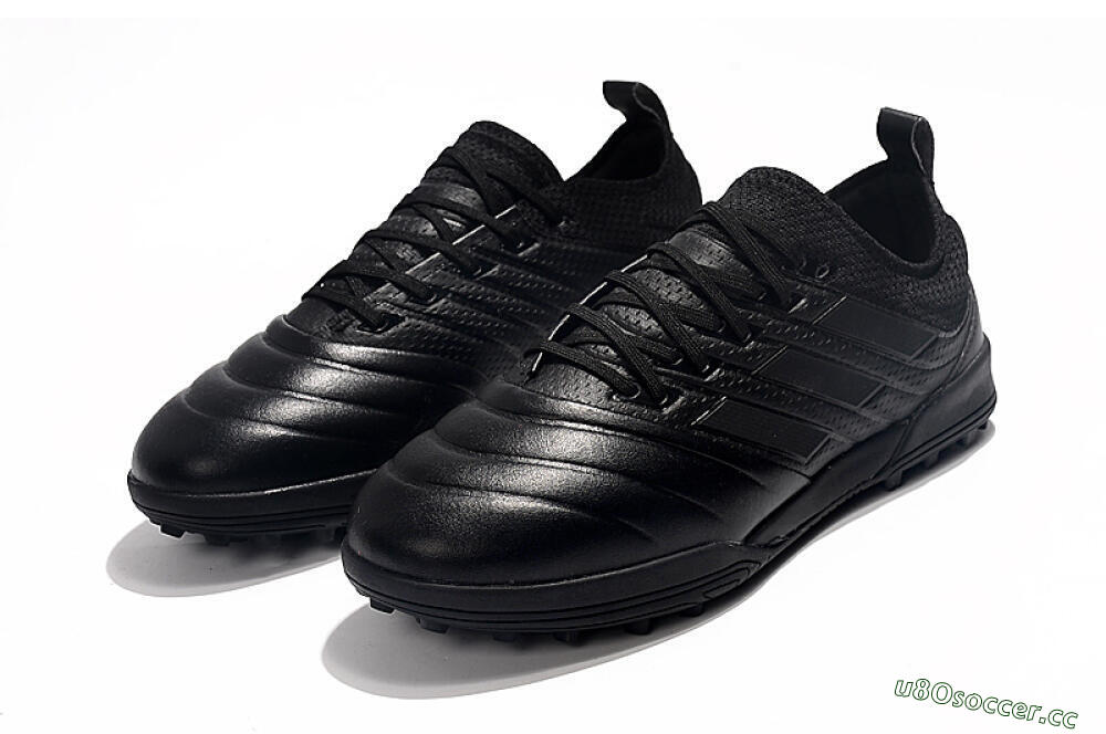 Men's Adidas Copa Tango 20.1 TF Artificial Turf Low-Tops Football Shoes - Black/Black 5