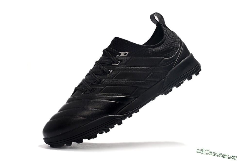 Men's Adidas Copa Tango 20.1 TF Artificial Turf Low-Tops Football Shoes - Black/Black 8