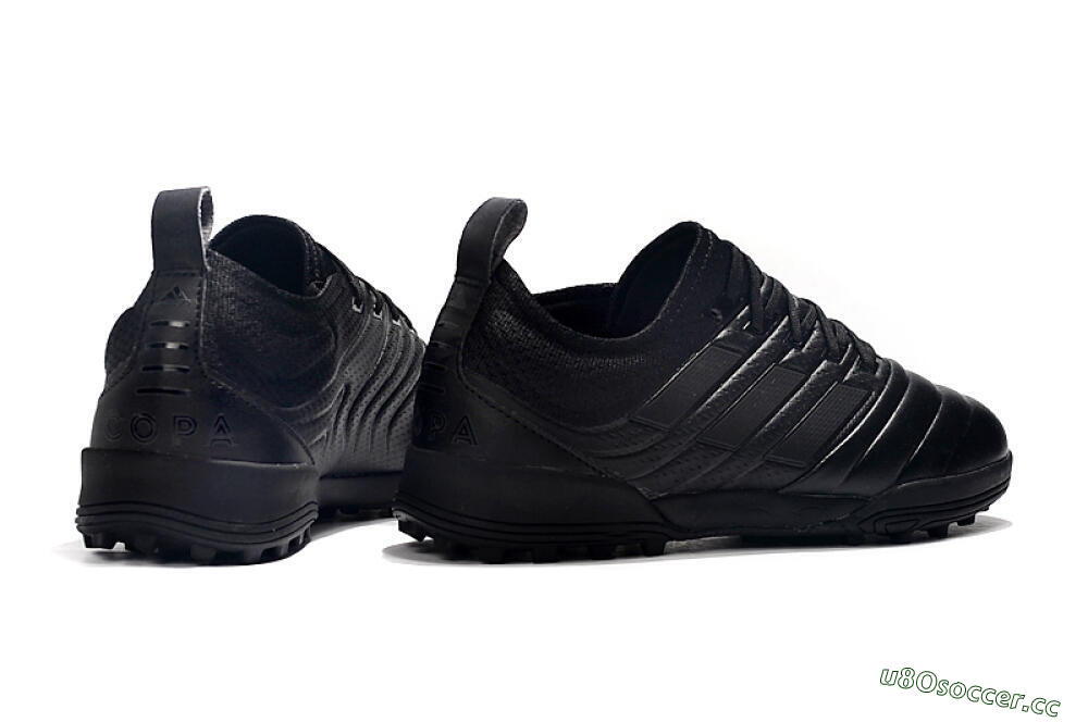 Men's Adidas Copa Tango 20.1 TF Artificial Turf Low-Tops Football Shoes - Black/Black 9