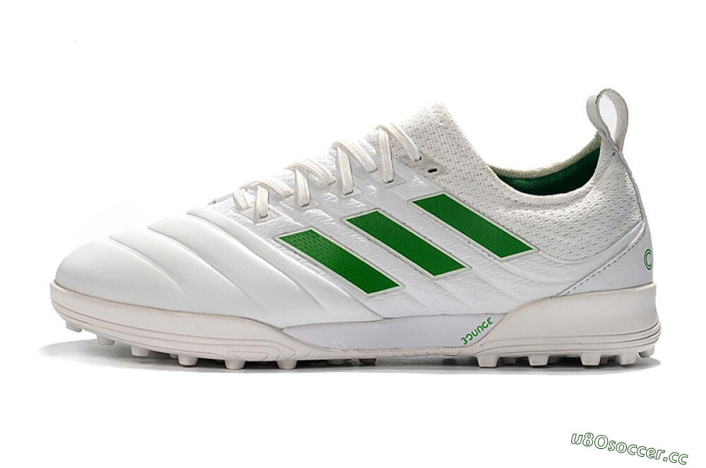 Men's Adidas Copa Tango 20.1 TF Artificial Turf Low-Tops Football Shoes - White/Green 0