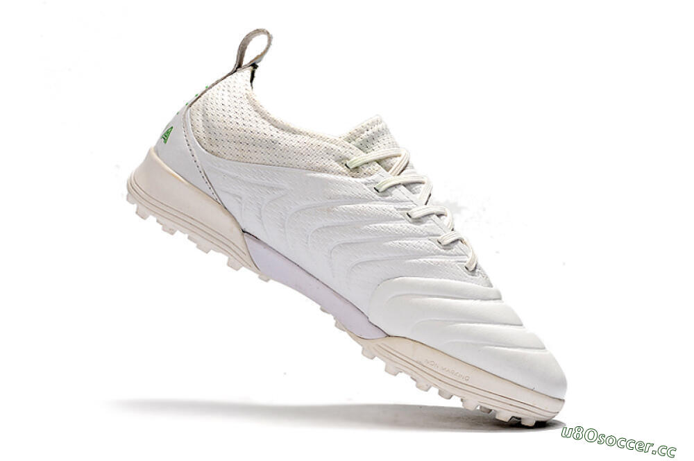 Men's Adidas Copa Tango 20.1 TF Artificial Turf Low-Tops Football Shoes - White/Green 7
