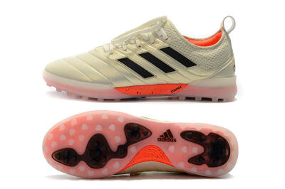 Men's Adidas Copa Tango 20.1 TF Artificial Turf Low-Tops Football Shoes - Beige/Black/Red