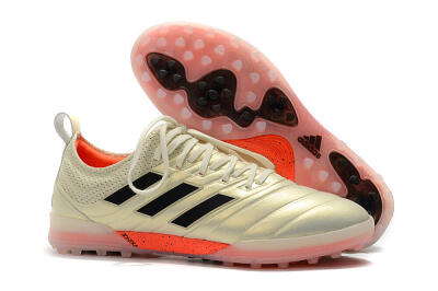 Men's Adidas Copa Tango 20.1 TF Artificial Turf Low-Tops Football Shoes - Beige/Black/Red