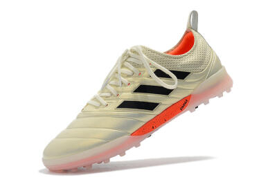 Men's Adidas Copa Tango 20.1 TF Artificial Turf Low-Tops Football Shoes - Beige/Black/Red