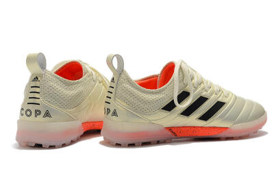 Men's Adidas Copa Tango 20.1 TF Artificial Turf Low-Tops Football Shoes - Beige/Black/Red
