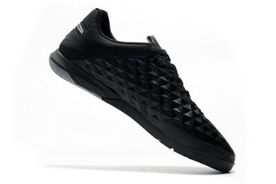 Men's NIke Tiempo Lunar Legend 8 Pro IC Indoor & Futsal Low-Tops Football Shoes - Black/Grey
