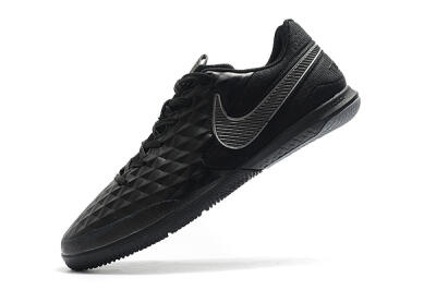 Men's NIke Tiempo Lunar Legend 8 Pro IC Indoor & Futsal Low-Tops Football Shoes - Black/Grey