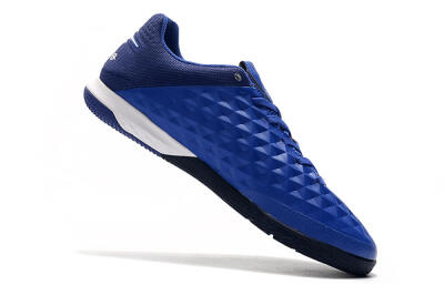 Men's NIke Tiempo Lunar Legend 8 Pro IC Indoor & Futsal Low-Tops Football Shoes - Blue/White