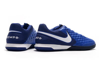 Men's NIke Tiempo Lunar Legend 8 Pro IC Indoor & Futsal Low-Tops Football Shoes - Blue/White