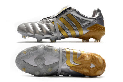 Men's Adidas Predator 20+ Mutator Mania Tormentor FG Firm Ground Low-Tops Football Boots - Silver/Gold