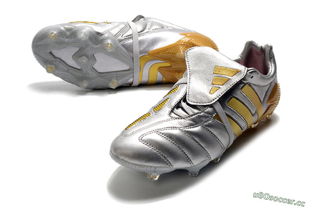 Men's Adidas Predator 20+ Mutator Mania Tormentor FG Firm Ground Low-Tops Football Boots - Silver/Gold 3