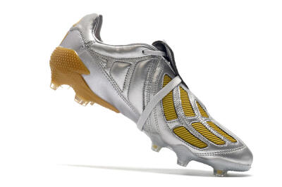 Men's Adidas Predator 20+ Mutator Mania Tormentor FG Firm Ground Low-Tops Football Boots - Silver/Gold