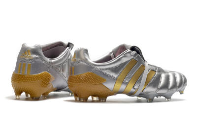 Men's Adidas Predator 20+ Mutator Mania Tormentor FG Firm Ground Low-Tops Football Boots - Silver/Gold