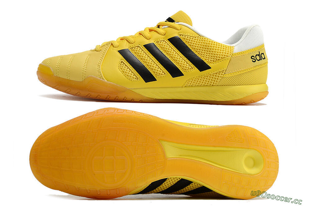 Men's Adidas Top Sala IC Indoor & Futsal Low-Tops Football Shoes - Yellow/Black/White 1