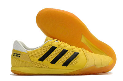 Men's Adidas Top Sala IC Indoor & Futsal Low-Tops Football Shoes - Yellow/Black/White