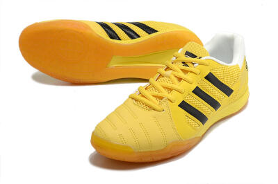 Men's Adidas Top Sala IC Indoor & Futsal Low-Tops Football Shoes - Yellow/Black/White