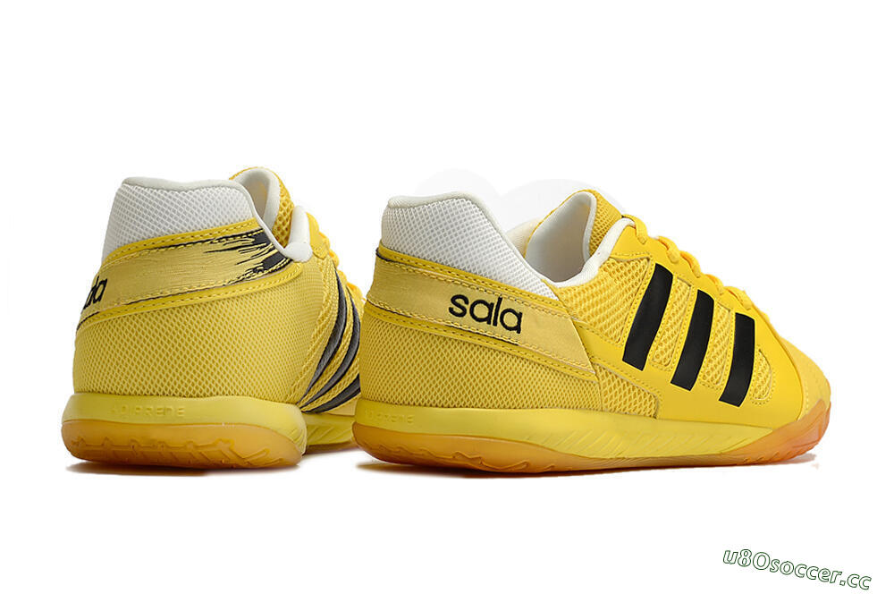 Men's Adidas Top Sala IC Indoor & Futsal Low-Tops Football Shoes - Yellow/Black/White 6