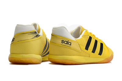 Men's Adidas Top Sala IC Indoor & Futsal Low-Tops Football Shoes - Yellow/Black/White