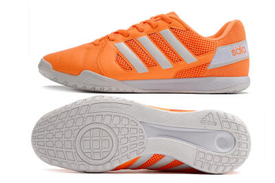 Men's Adidas Top Sala IC Indoor & Futsal Low-Tops Football Shoes - Orange/White