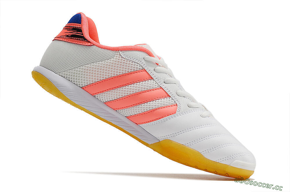 Men's Adidas Top Sala IC Indoor & Futsal Low-Tops Football Shoes - White/Pink/Blue 4
