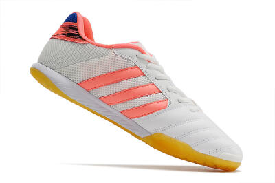Men's Adidas Top Sala IC Indoor & Futsal Low-Tops Football Shoes - White/Pink/Blue