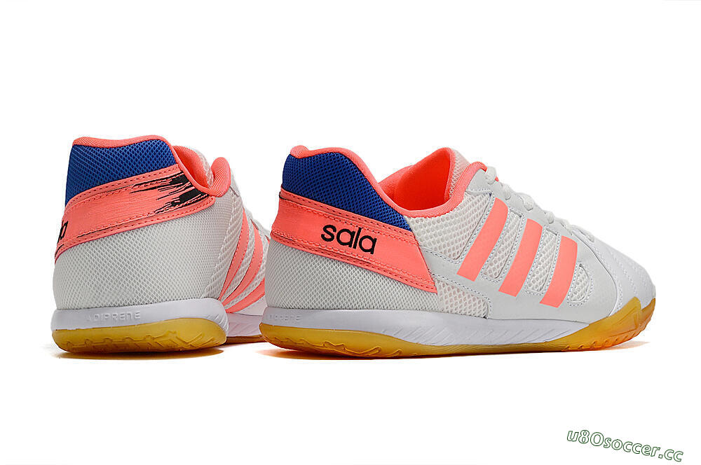 Men's Adidas Top Sala IC Indoor & Futsal Low-Tops Football Shoes - White/Pink/Blue 6