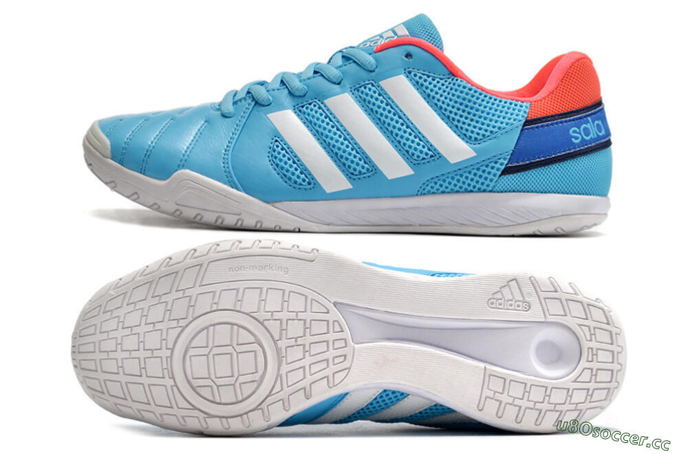 Men's Adidas Top Sala IC Indoor & Futsal Low-Tops Football Shoes - Jade/Red/Blue 1