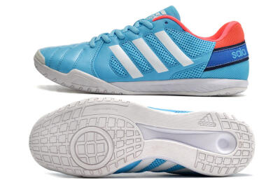 Men's Adidas Top Sala IC Indoor & Futsal Low-Tops Football Shoes - Jade/Red/Blue