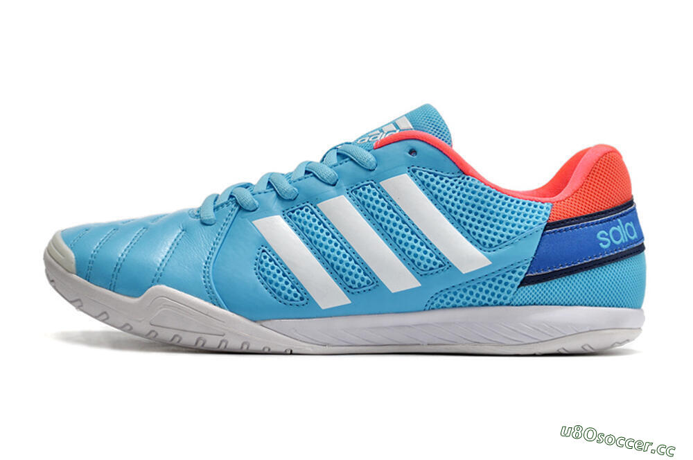 Men's Adidas Top Sala IC Indoor & Futsal Low-Tops Football Shoes - Jade/Red/Blue 0